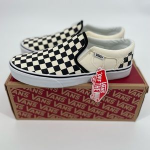 Classic Vans Asher Checkerboard Slip-ons. Brand New In Box!